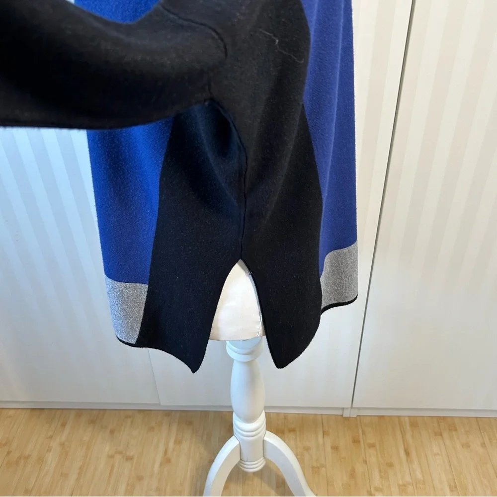 Fever gray blue black long sleeve light colour blocked sweater Size M - Picture 4 of 9